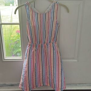 Adorable multicolor seersucker girls large dress